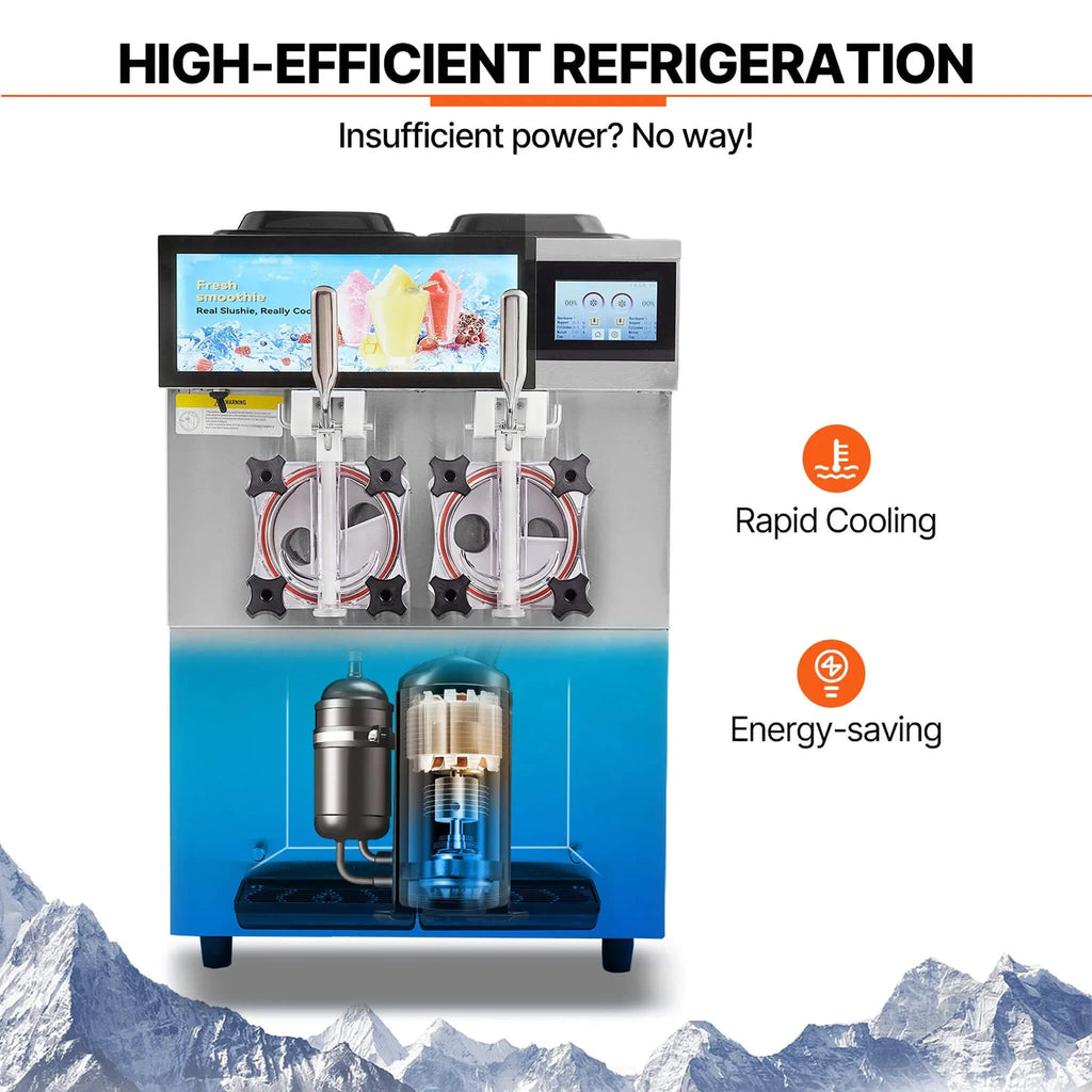 24L Commercial Double Cylinder Stainless Steel Slushy Machine With Touchscreen (SAK64125) – SAKSBY WHOLESALE, view 6