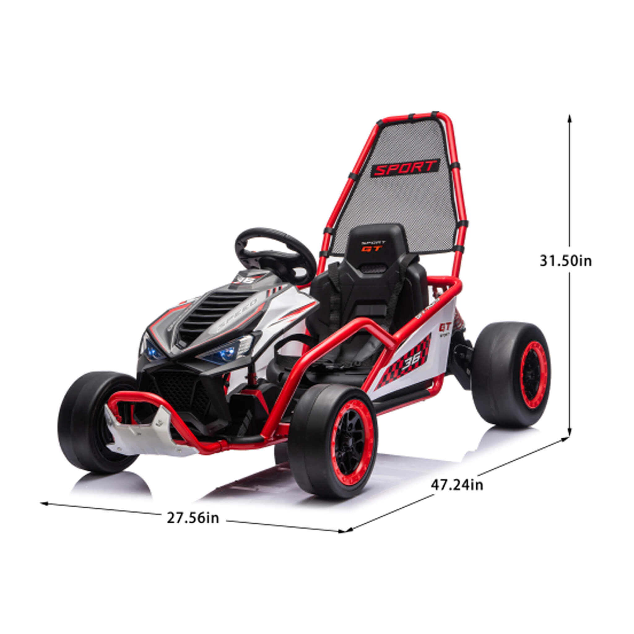 24V 400W Kids Electric Drift Go-Kart With Roll Cage, Bluetooth And Safety Harness (SAK82435) – SAKSBY WHOLESALE, view 14