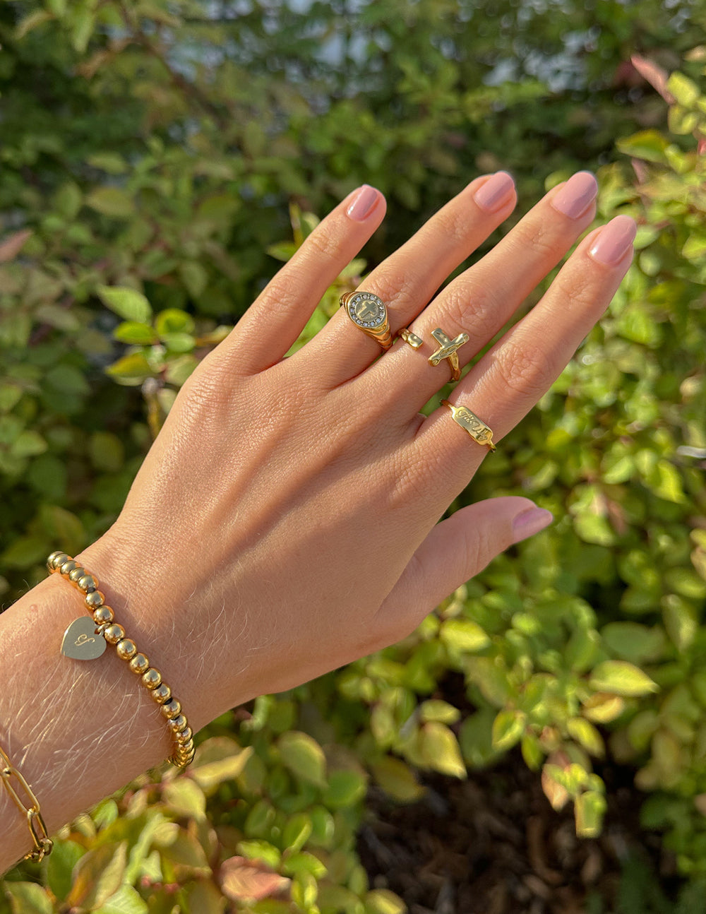 Elevated Faith Textured Wrapped Cross Ring — detail shot 8