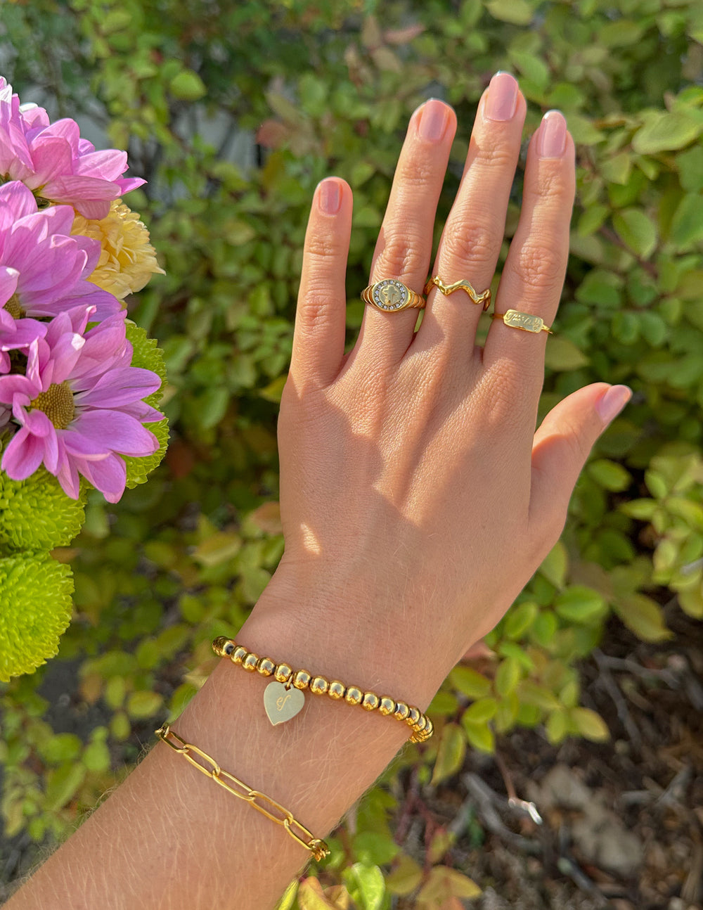 Elevated Faith Kingdom Signet Ring — in-use photo