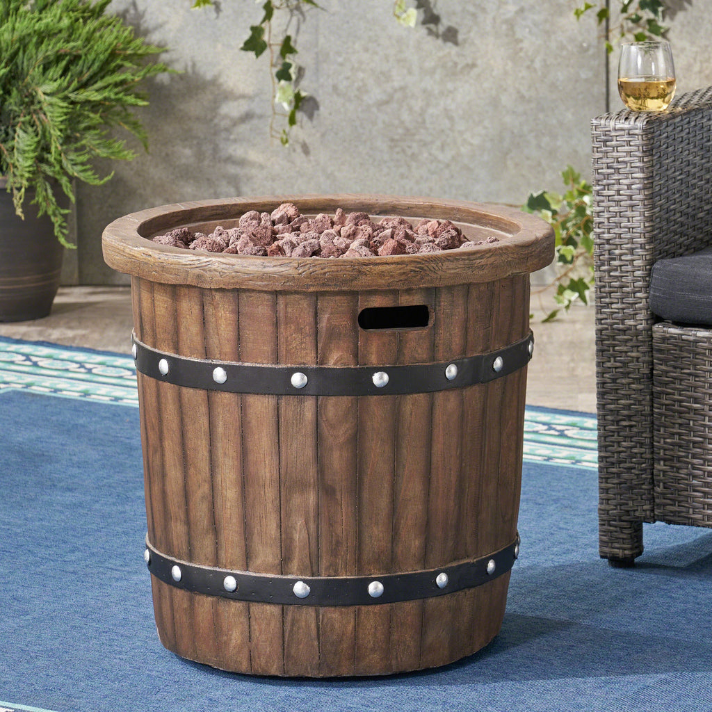 Alora 25-Inch Round 40K BTU Liquid Propance Concrete Fire Pit (SAK88764) – SAKSBY WHOLESALE, view 9