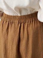 LINTICO 100% Linen Pleated Side Button Skirt LILITH — detail shot 7