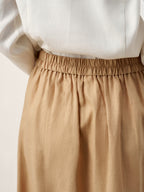 LINTICO LINTICO 100% Linen Flap Pocket A-Line Skirt IANTHE — detail shot 7
