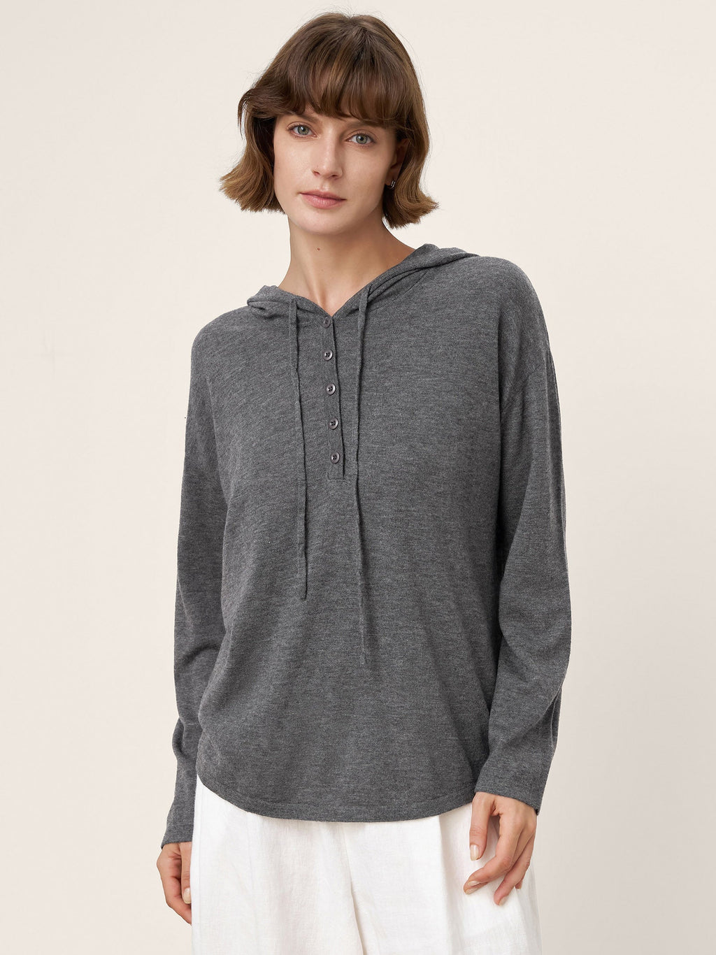 LINTICO 100% Extra-Fine Merino Wool Knit Hooded Sweatshirt SIA — main product shot