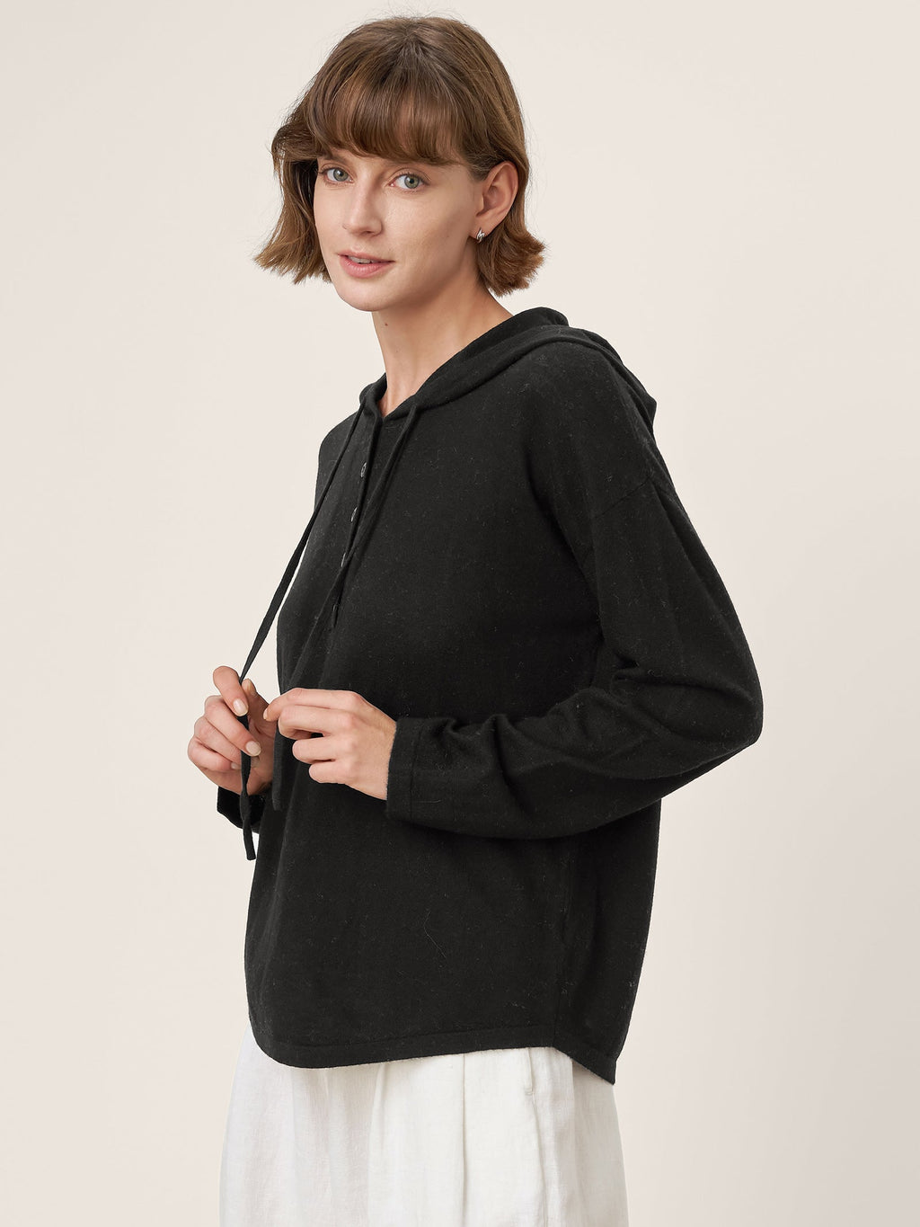 LINTICO 100% Extra-Fine Merino Wool Knit Hooded Sweatshirt SIA — comparison shot