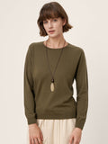 LINTICO 100% Extra-Fine Merino Wool Essential Crew Neck Knit Sweater BRIDGET — main product shot