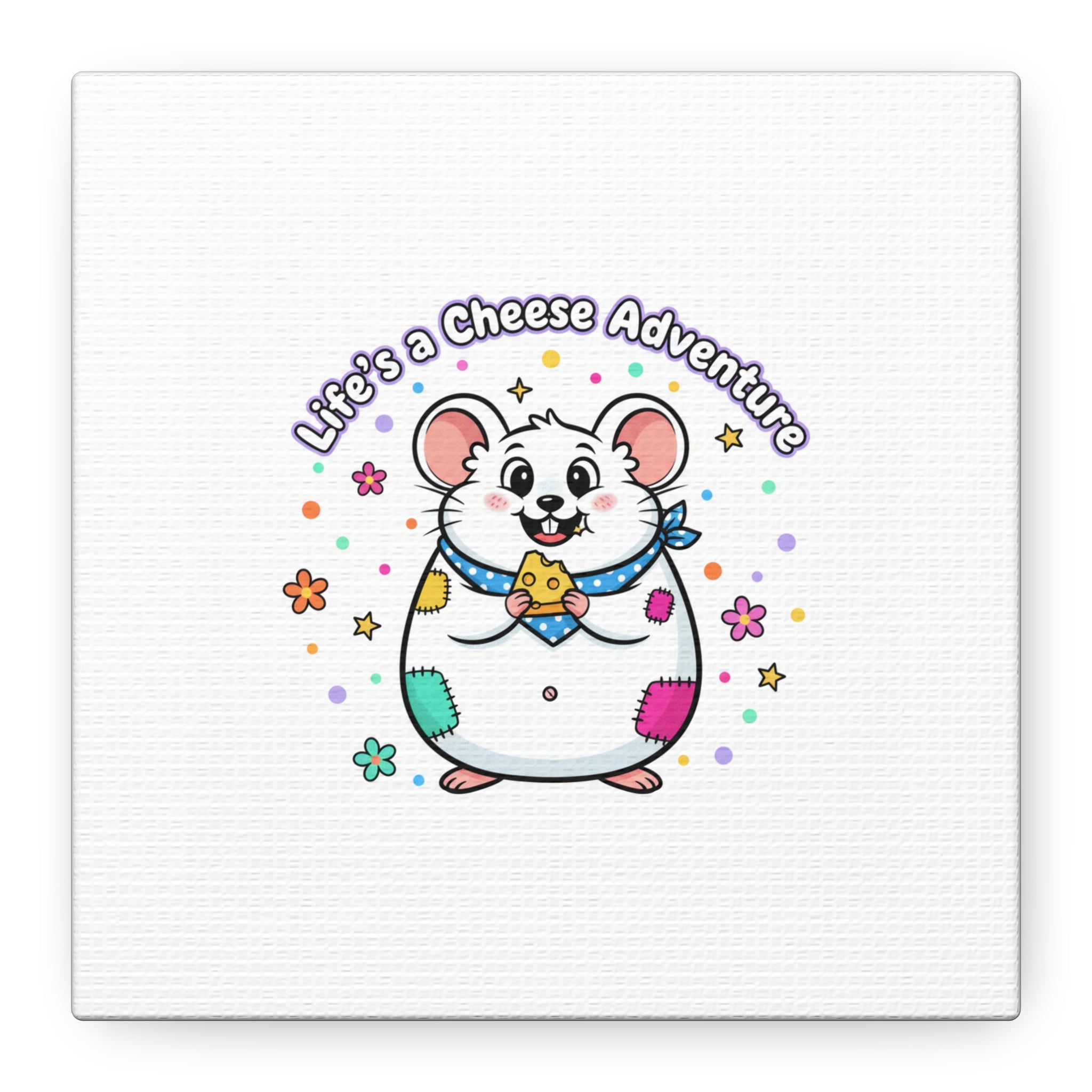 Life's a Cheese Adventure Canvas | Rodent-Core rat art print