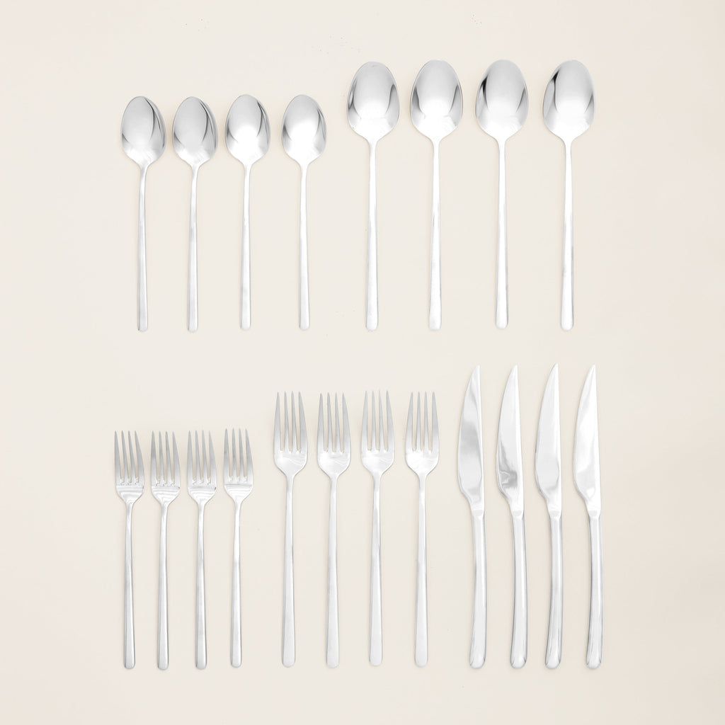 Italic Emilia Mirror 20-Piece Flatware Set — detail shot 7