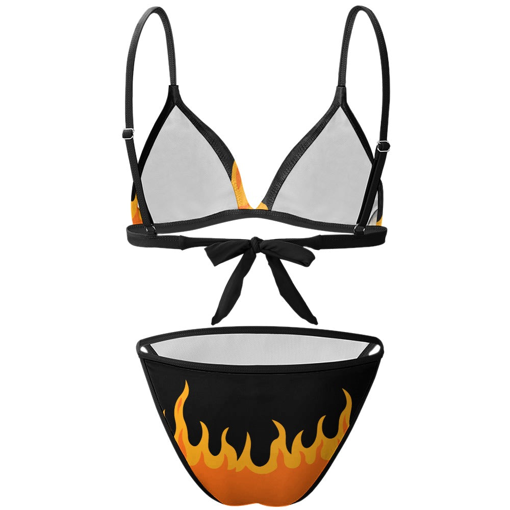 Luckless Outfitters Hell Raiser 2 pc Bikini | Black — in-use photo