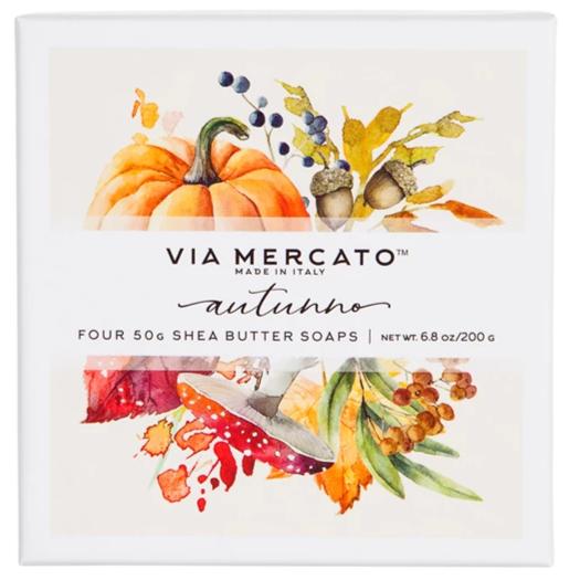 KADOU BOUTIQUE Autunno Shea Butter Soaps Gift Set of 4 — lifestyle context