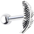BodyCandy Sterling Silver 925 Feather Left Cartilage Earring — main product shot