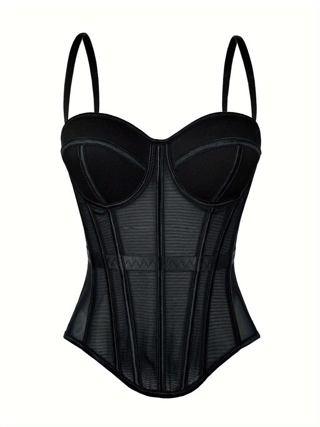 MyClosetAid Mesh See-Through Fishbone Corset — lifestyle context