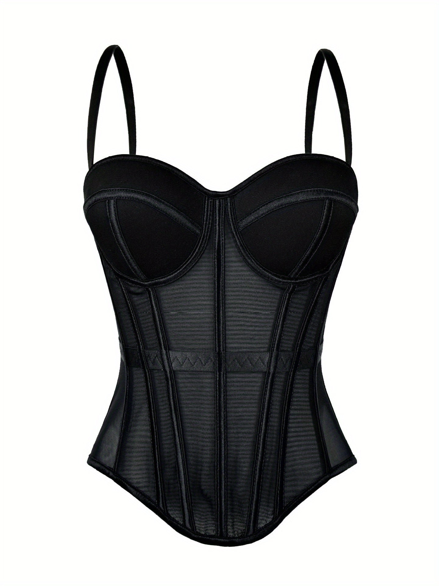 MyClosetAid Mesh See-Through Fishbone Corset — lifestyle context