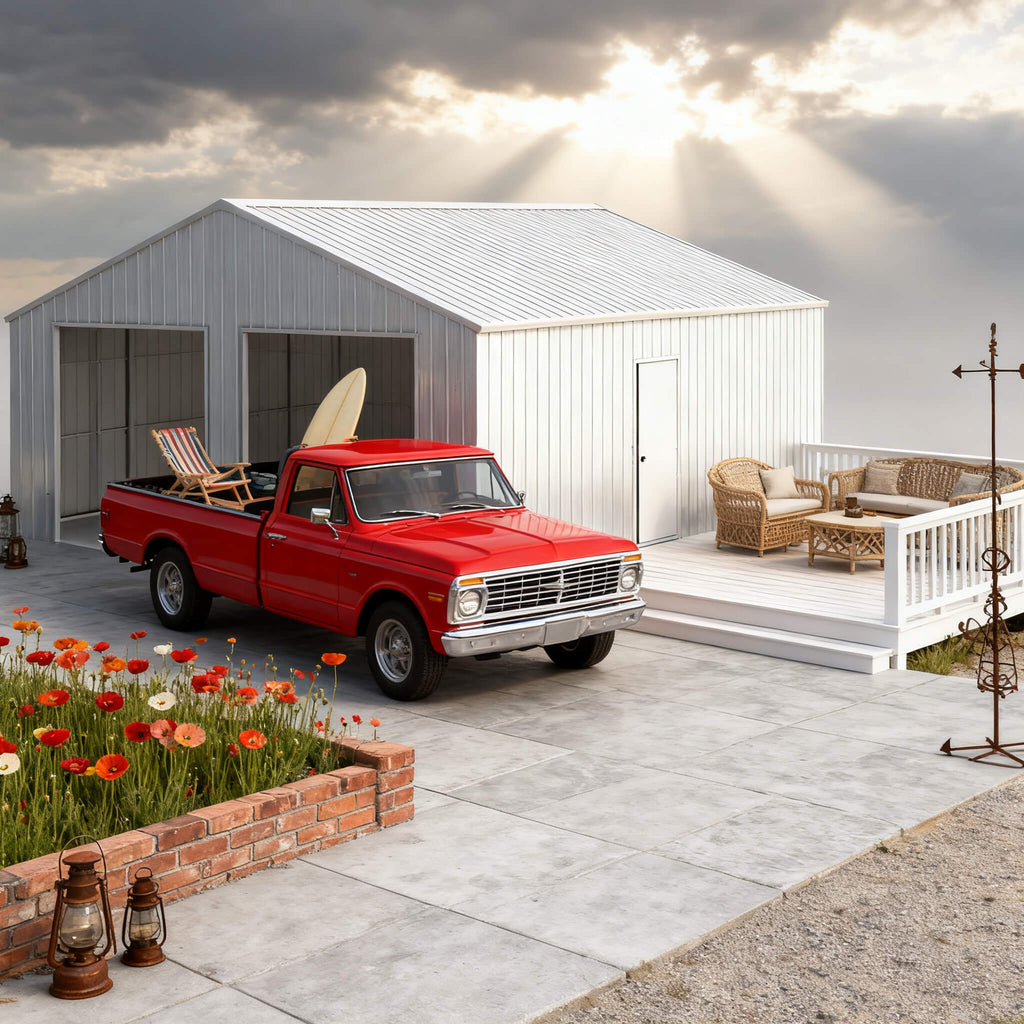 [25X33FT] Alora Heavy-Duty Double Garage Galvanized Steel Barn Shed (SAK61234) – SAKSBY WHOLESALE, view 4