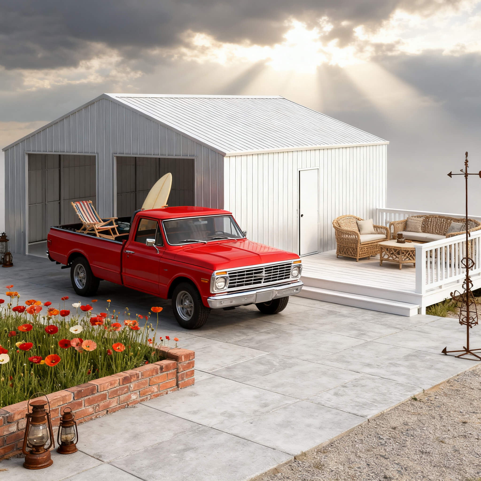 [25X33FT] Alora Heavy-Duty Double Garage Galvanized Steel Barn Shed (SAK61234) – SAKSBY WHOLESALE, view 4