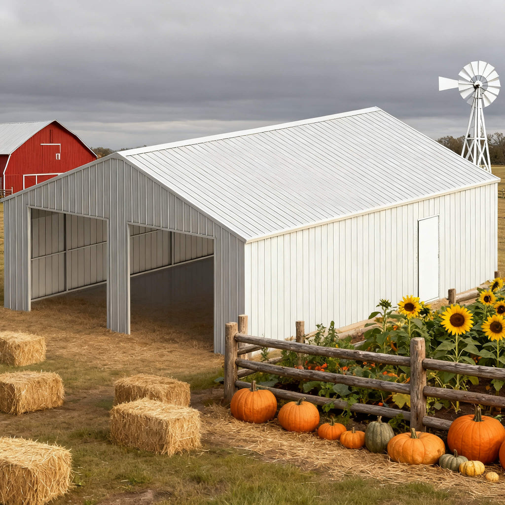 [25X33FT] Alora Heavy-Duty Double Garage Galvanized Steel Barn Shed (SAK61234) – SAKSBY WHOLESALE, view 5