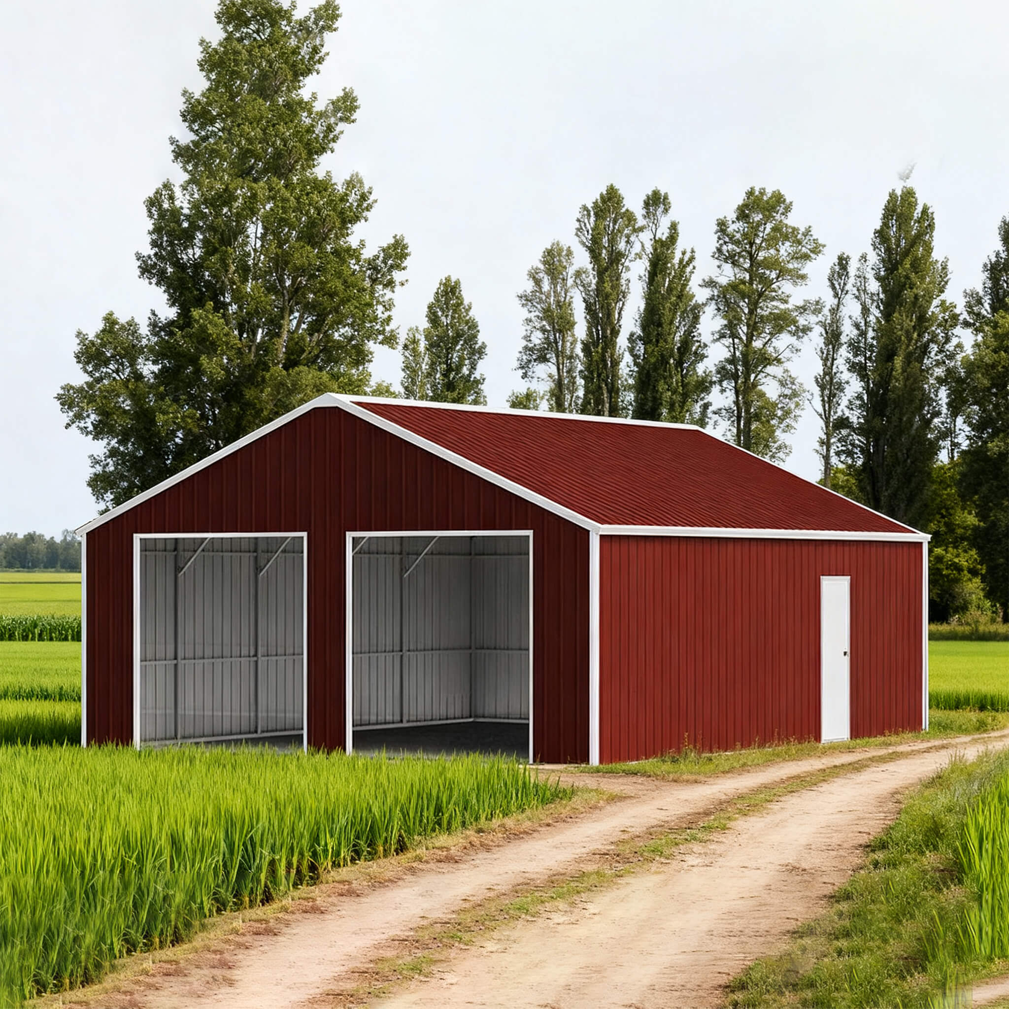 [25X33FT] Alora Heavy-Duty Dual-Door Galvanized Steel Storage Shed (SAK72345) – SAKSBY WHOLESALE, view 3