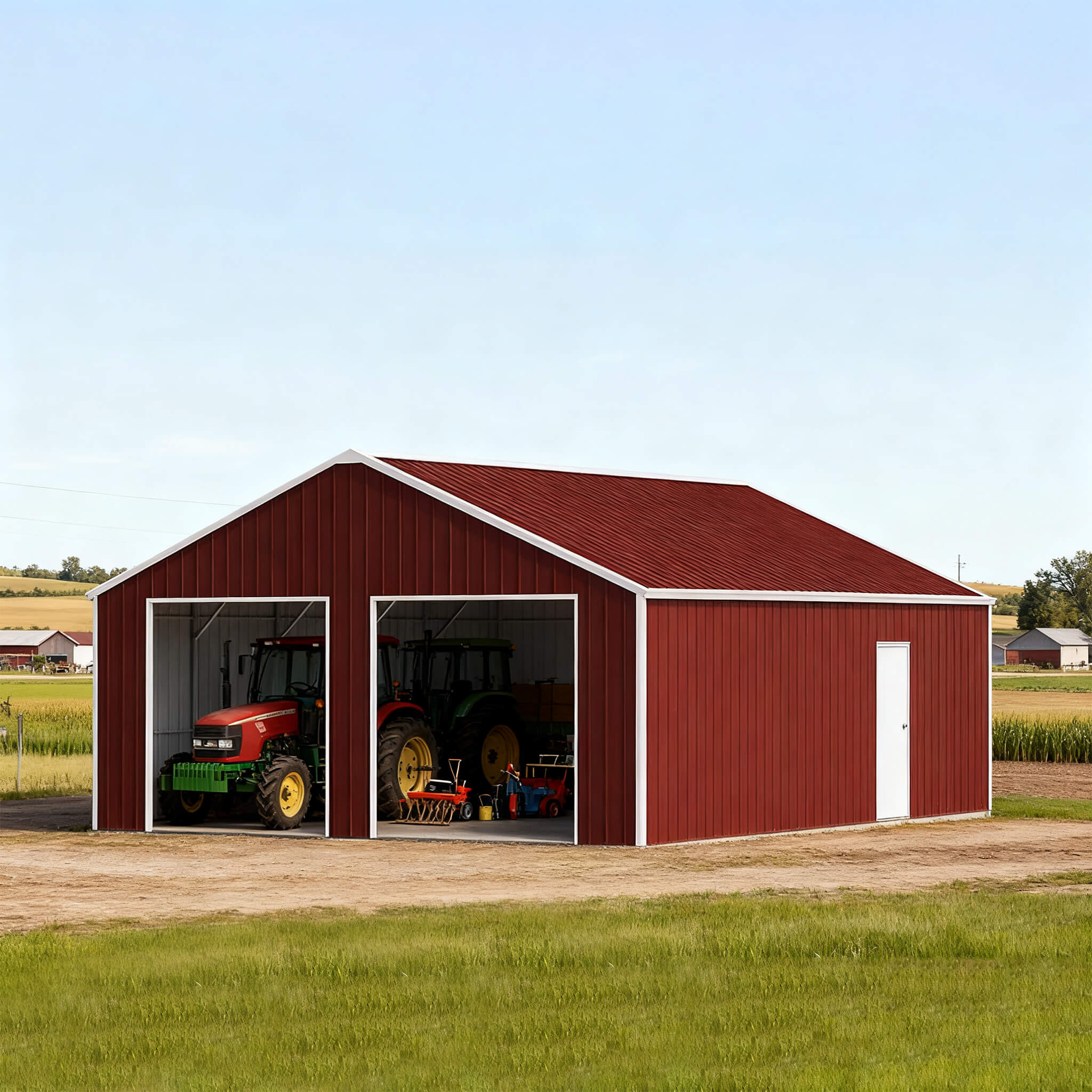 [25X33FT] Alora Heavy-Duty Dual-Door Galvanized Steel Storage Shed (SAK72345) – SAKSBY WHOLESALE