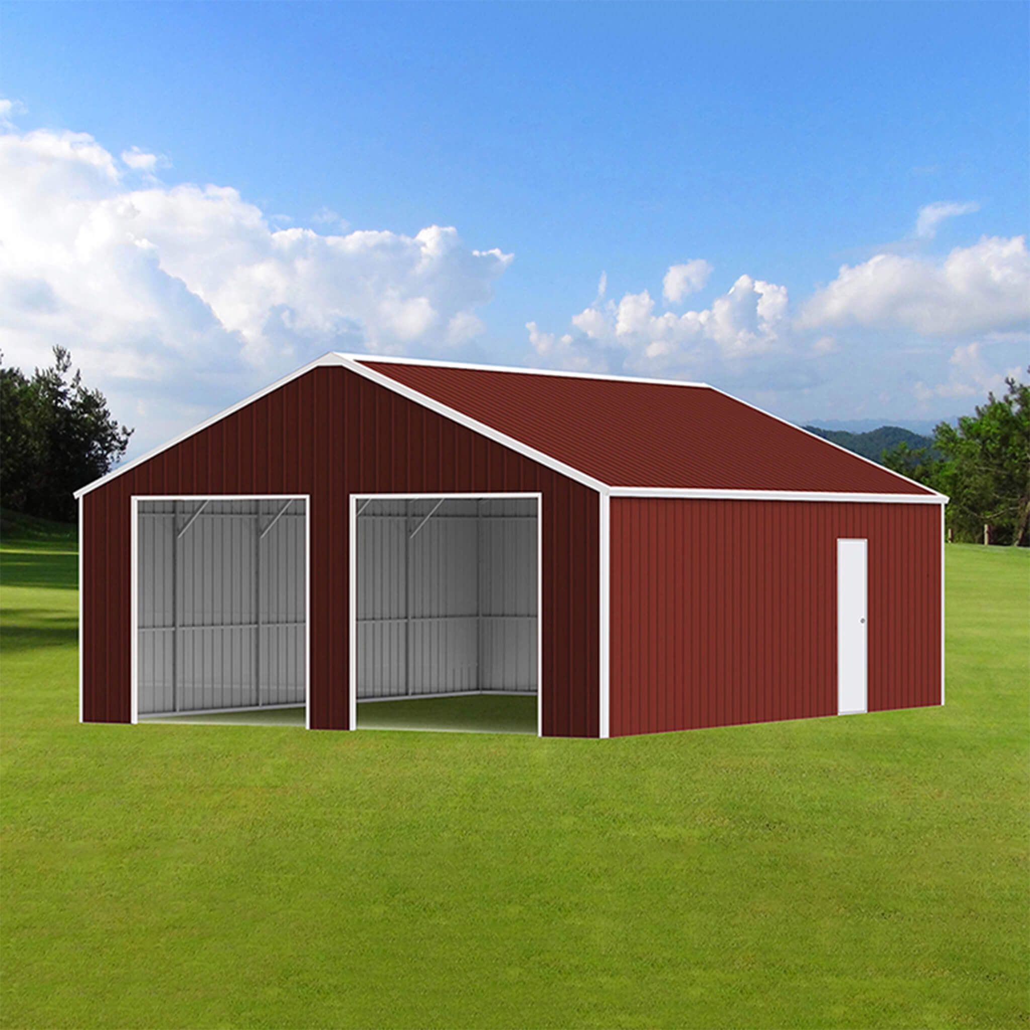 [25X33FT] Alora Heavy-Duty Dual-Door Galvanized Steel Storage Shed (SAK72345) – SAKSBY WHOLESALE, view 4