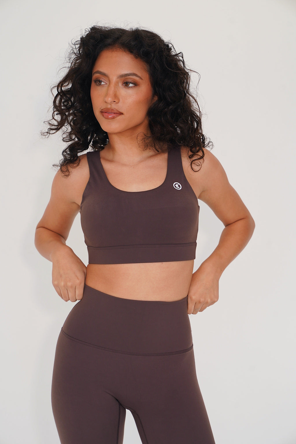 KIMITH BRAND I am Beautifully Radiant Quick Dry Coffee Sports Bra — packaging