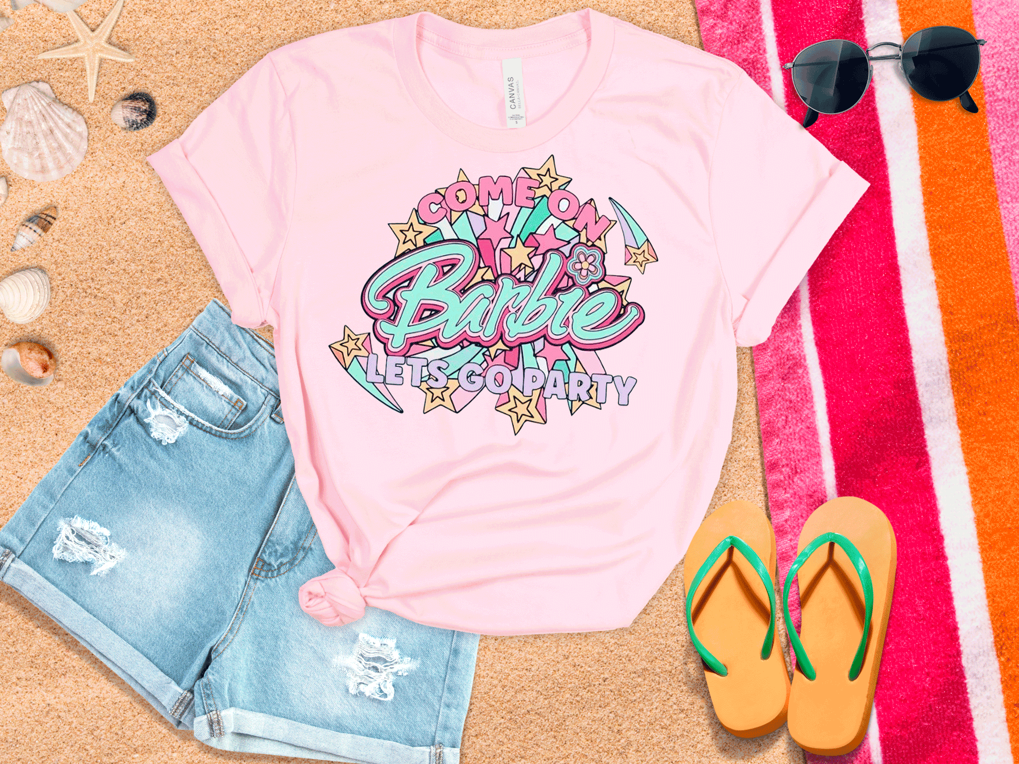 A Blessed Texas Mess Boutique Barbenheimer Sweatshirt, Vintage Barbenheimer 90's Shirt, Gift For Women and… — main product shot