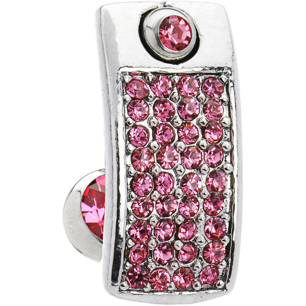 BodyCandy Top Mount Pink Radiant Gem Belly Ring — main product shot