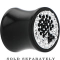BodyCandy 1/2G Crystal Black Spade Saddle Plug — main product shot