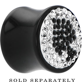 5/8G Crystal Black Spade Saddle Plug