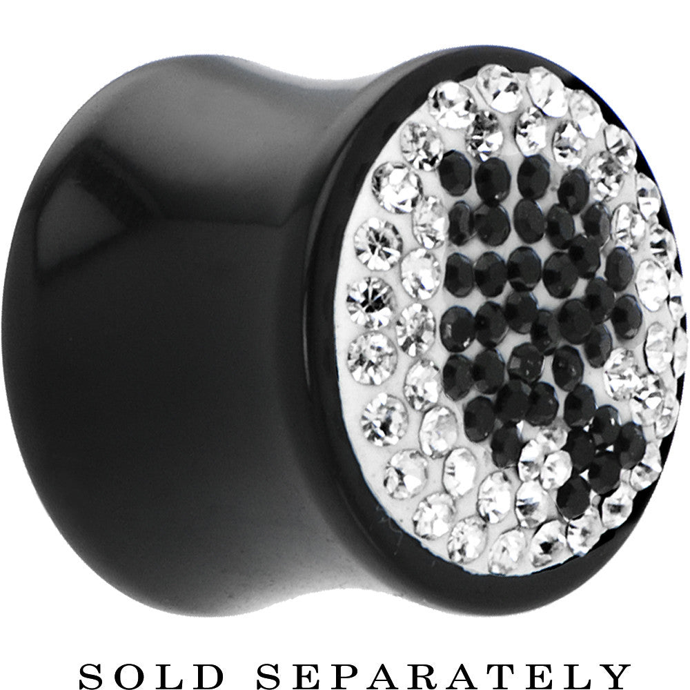 BodyCandy 5/8G Crystal Black Spade Saddle Plug — main product shot