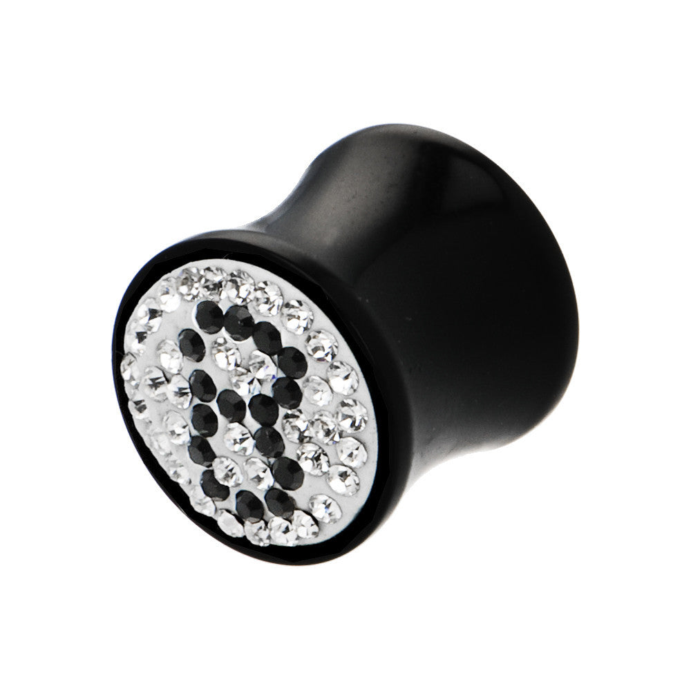 BodyCandy 9/16G Crystal 8 Ball Saddle Plug — main product shot