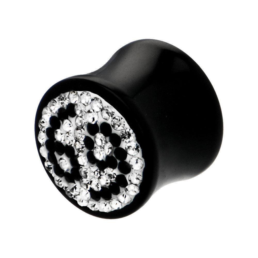 BodyCandy 9/16G Crystal 69 Saddle Plug — main product shot