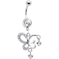 BodyCandy Crystalline Gem Spirited Butterfly Belly Ring — main product shot