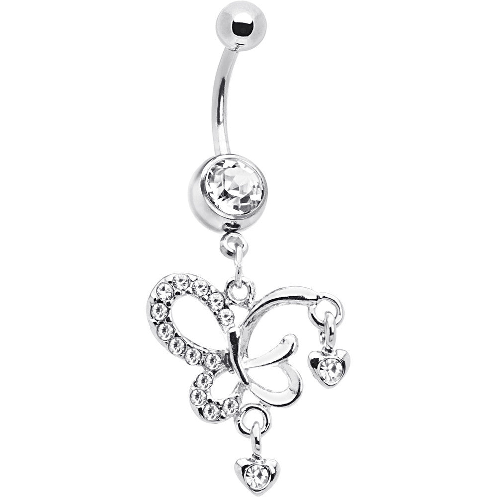 BodyCandy Crystalline Gem Spirited Butterfly Belly Ring — main product shot