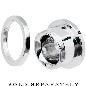 BodyCandy 1/2 Stainless Steel Single Flare Peace Sign Plug — side view