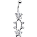 BodyCandy Crystalline Sensational Sparkle Flower Belly Ring — main product shot
