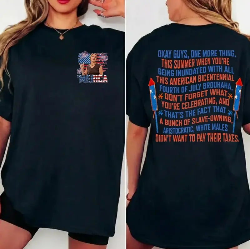 Dazed and Confused Ginny Stroud 4th of July T-Shirt – Two-Sided Retro 70s Cult Film Unisex Graphic Tee