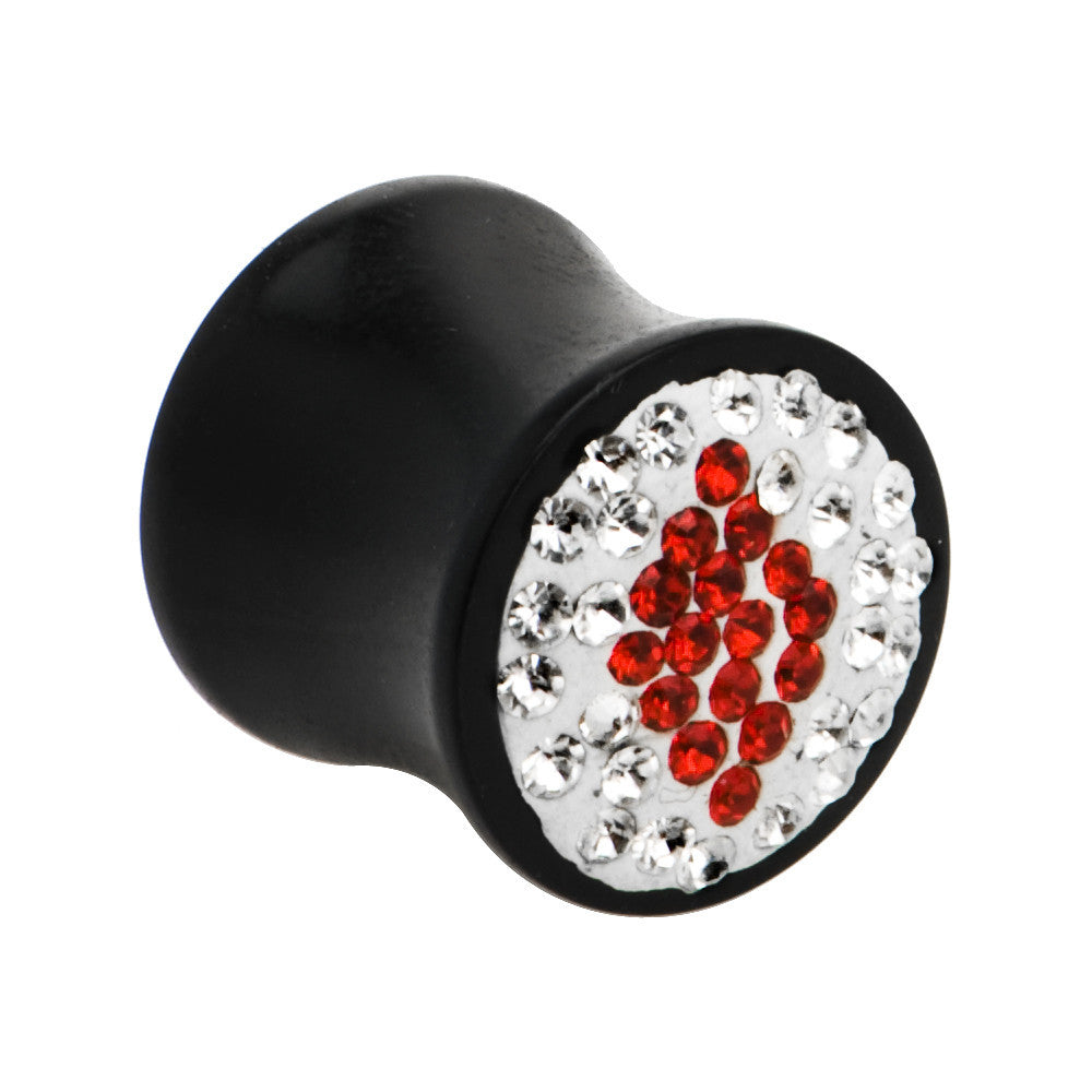 BodyCandy 1/2 Crystal Red Diamond Saddle Plug — main product shot