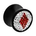 BodyCandy 5/8 Crystal Red Diamond Saddle Plug — main product shot