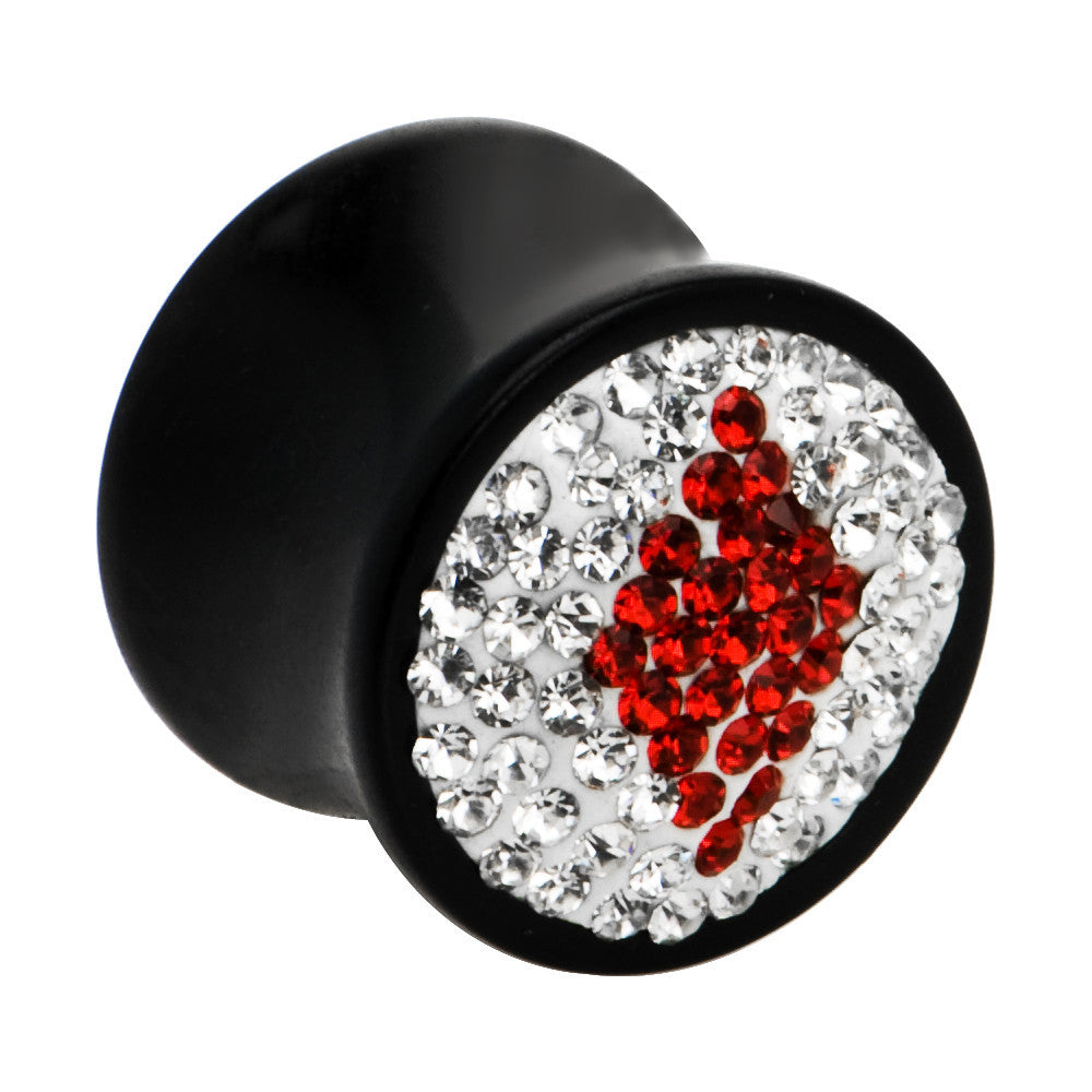 BodyCandy 5/8 Crystal Red Diamond Saddle Plug — main product shot