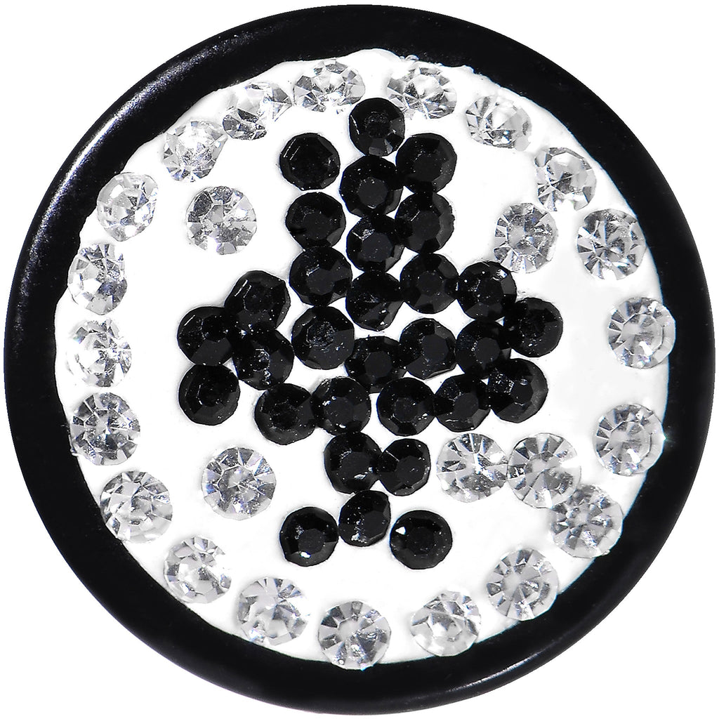 BodyCandy 00G Crystal Black Club Saddle Plug — detail close-up