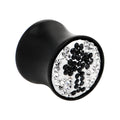 BodyCandy 1/2 Crystal Black Club Saddle Plug — main product shot