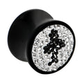 BodyCandy 5/8 Crystal Black Club Saddle Plug — main product shot