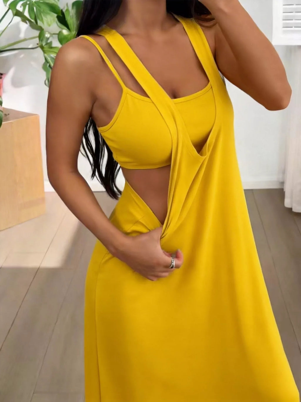 Scoop Neck Cami and Maxi Dress Set