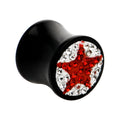 BodyCandy 1/2 Crystal Red Star Saddle Plug — main product shot