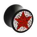 BodyCandy 5/8 Crystal Red Star Saddle Plug — main product shot