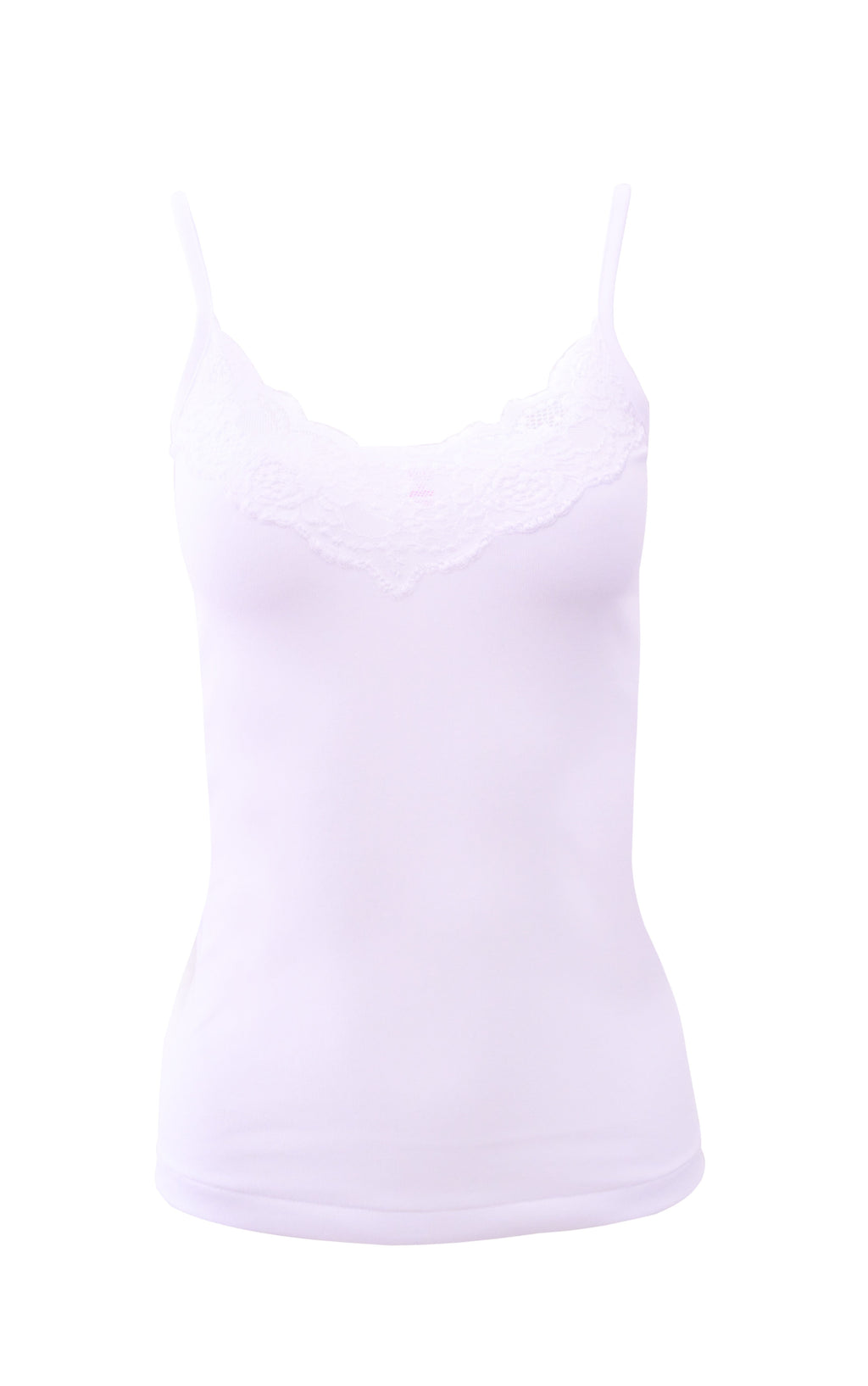 tittimitti Mare Luxury 100% Mako Cotton Women's Lace-Trimmed Camisole. Proudly Made in Italy (266) — side view