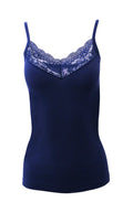 tittimitti Mare Luxury 100% Mako Cotton Women's Lace-Trimmed Camisole. Proudly Made in Italy (266) — back view