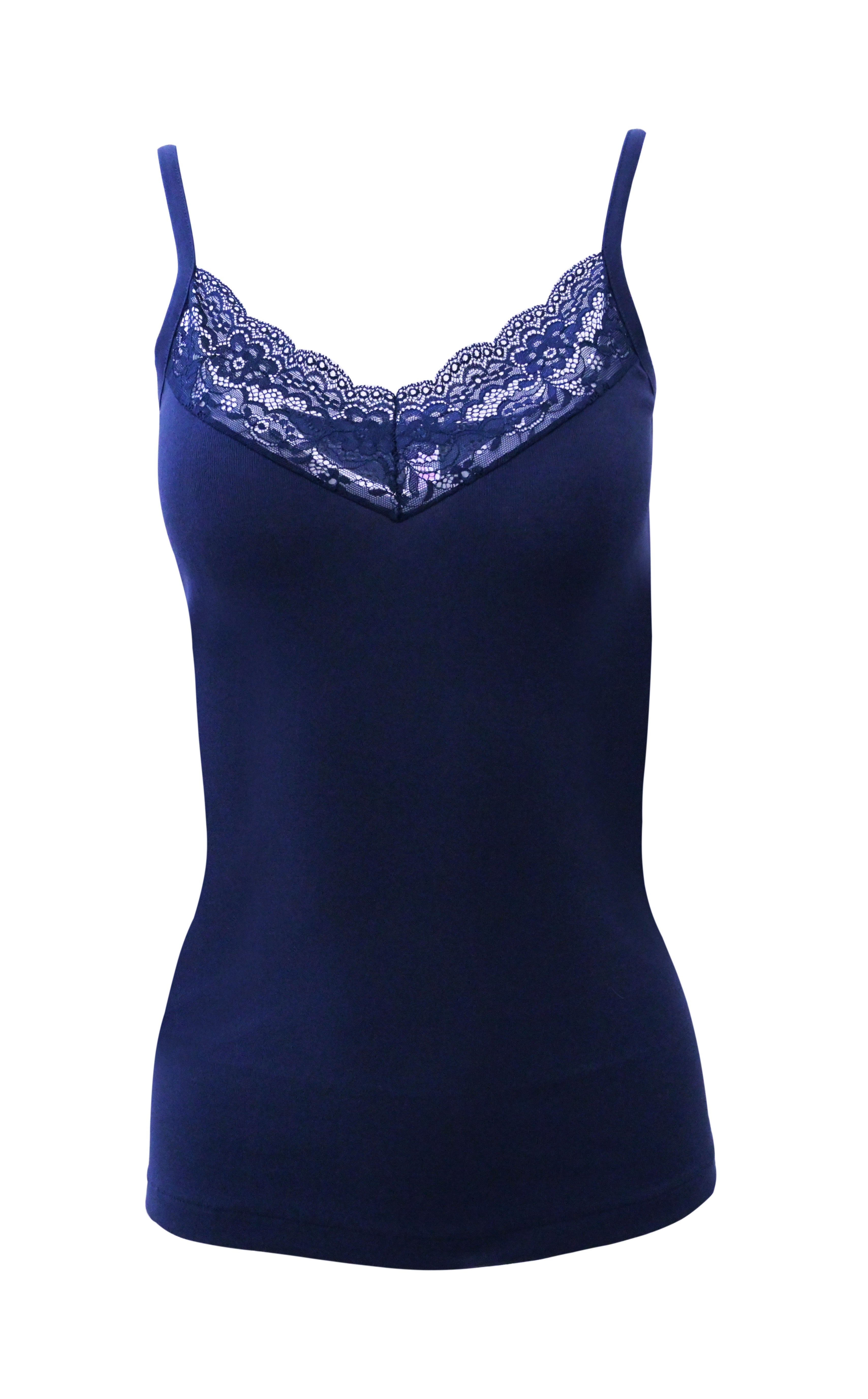 tittimitti Mare Luxury 100% Mako Cotton Women's Lace-Trimmed Camisole. Proudly Made in Italy (266) — back view