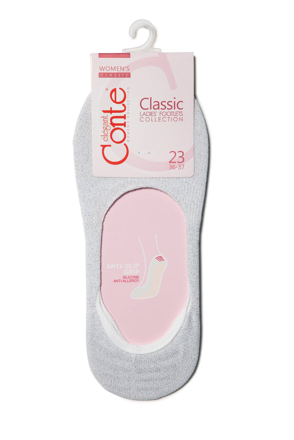 TheRanok.com Cotton Footlets Conte Classic Lurex 000 — back view