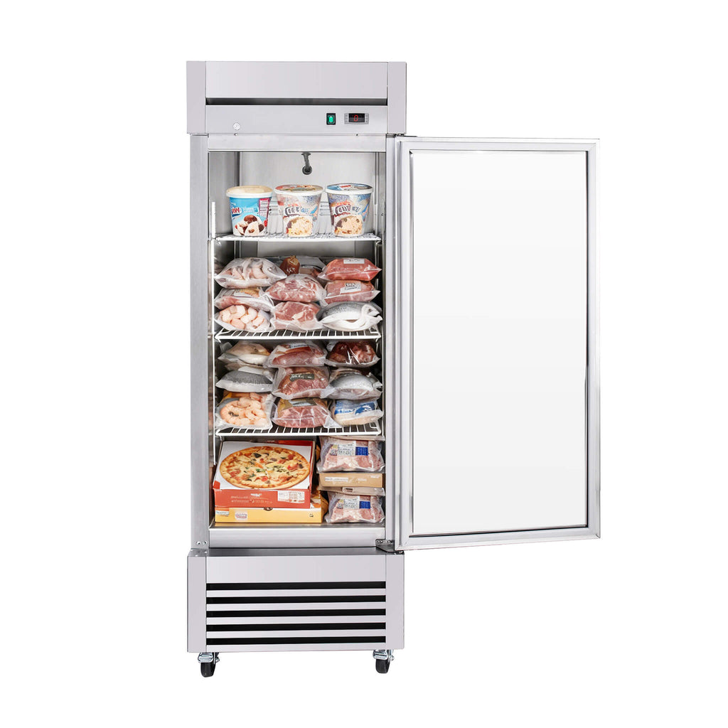 27-Inch 20.5 Cu.Ft Commercial Solid Door Stainless Steel Reach-In Freezer (SAK29705) – SAKSBY WHOLESALE, view 3